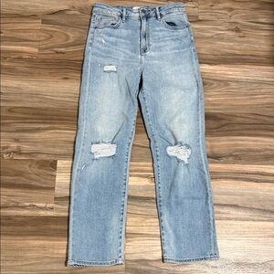 Hidden Jeans Tracey Distressed Stretch Straight Leg Jeans Light Wash Women’s 27